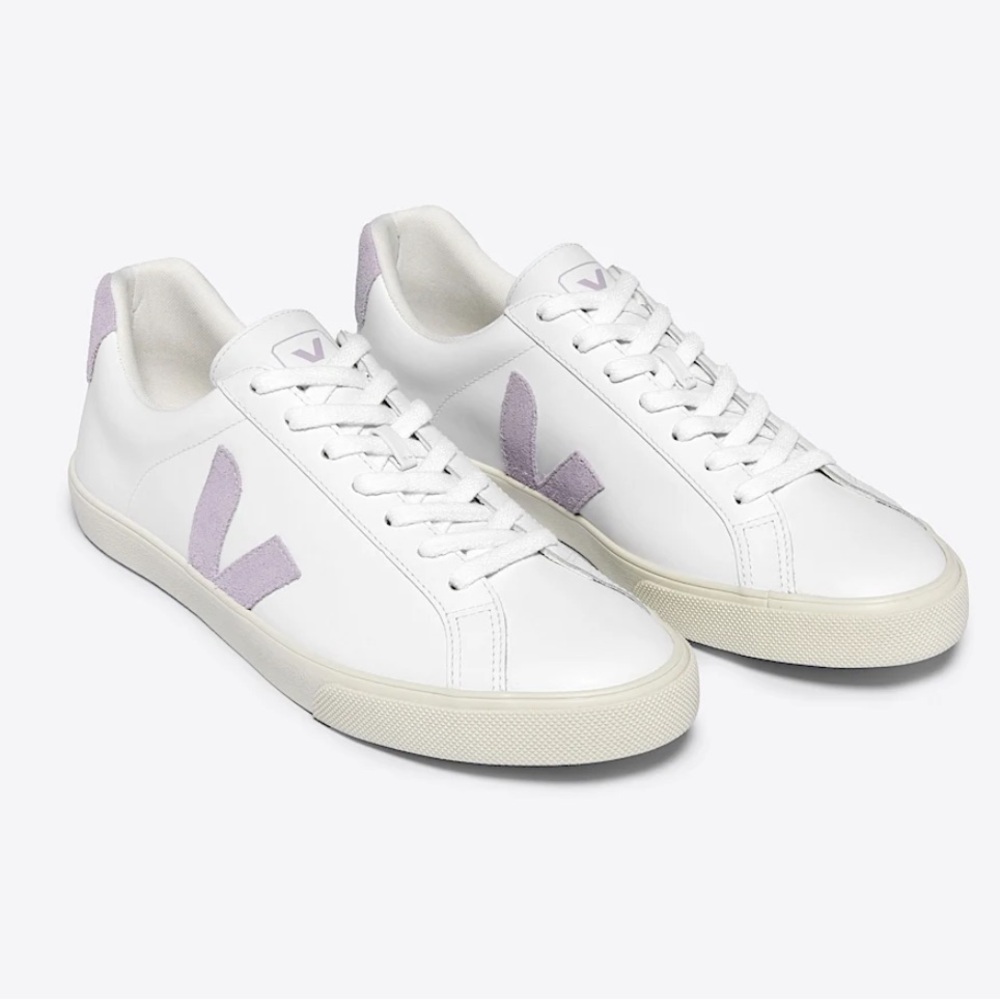 VEJA Esplar Bicolor Leather Sneaker Women's White and Lavender Size 5 (EUR 36)